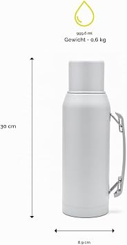 BALIBETOV 1000ml Mate Set - Mug Thermal Bottle Pourer & Bombilla