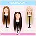 Mannequin Head with Human Hair 80% Real Hair 26-28'' Cosmetology Mannequin Head for Hairdresser Styling Practice on Braiding Manikin Doll Head with Free Clamp Stand and Tools (Blond)