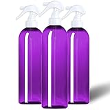 MoYo Natural Labs BPA Free large fine mist bottle SPRAY BOTTLES with Durable Trigger Mist Spray for Hair, House or Work Spray Bottle 8 oz (236ml) 3 Pack Purple Spray Mist Bottle