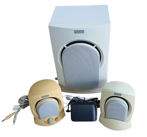 Altec Lansing AVS300 2.1 Computer Speakers (3-Speaker, White)