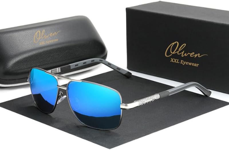 Olwen XXL Navigator Sunglasses For Large Heads (Polarized), Extra Large, Big and Tall, XL + Free Hard Case - Image 3