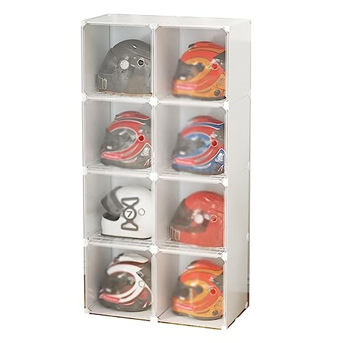 Acrylic Motorcycle Helmet Display Case - Protective Storage Cabinet for Helmet Collection, Stylish Showcase for Safety Gear &amp; Collectibles, Ideal for Enthusiasts