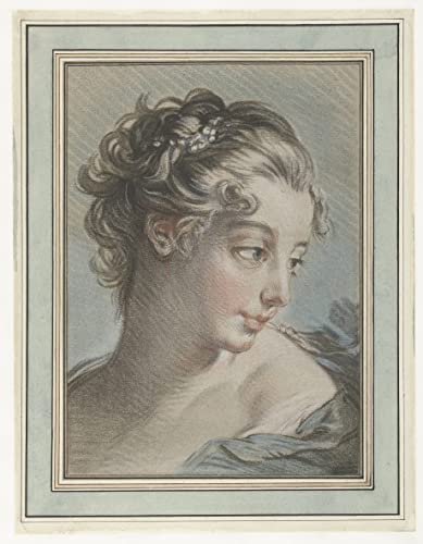 Peinture Toile Buste de jeune femme Louis Marin Bonnet pour sublimer un salon scandinave