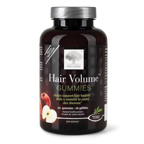 NEW NORDIC Hair Volume Gummies | Hair Supplement Gummies for Women with Biotin | Daily Hair Wellness Support for Fuller-Looking Hair & Volume | 60 Count | Pack of 1