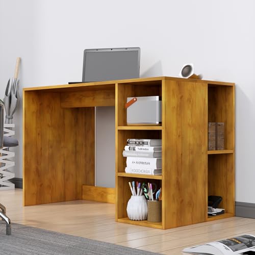Image of Bniture Wooden Study Table for Home with Bottom Storage | Engineered Wood Study Table with Book Shelf | Multi Purpose Computer Desk for Writing | Laptop Table for Office & Home | Giant Wood