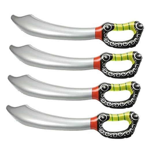 Toyvian 4 Piezas Cuchillo Pirata Inflable Juguetes De Maquillaje Juguete De Maquillaje Juguetes Infantiles Juguetes Inflables Espadas Globos Pretender Cloruro De Polivinilo Niño Cosplay