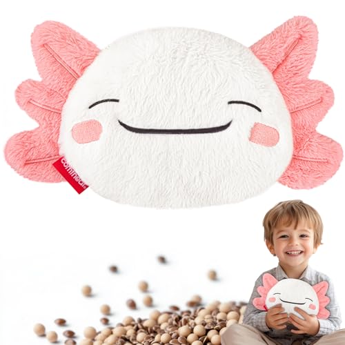 Image of Cute Axolotl Microwave Heating Pad for Pain Relief, Unscented Microwavable Heating Pads for Cramps, Neck Shoulder, Muscles, Natural Moist Heat Pack with Washable Cover