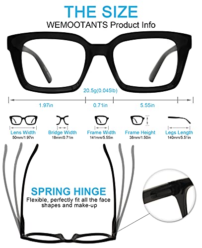 Image of Lightweight Reading Glasses Men Women Square Spring Hinges Readers 1.00 1.25 1.50 1.75 2.00 2.25 2.50 2.75 3.00