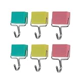 Allzweck-Magnethaken 6pcs Starke Saugküchenhaken Freie Nägel für für Werkstattbüro Garage Küche Badezimmer Rosa, Gelb, Blau