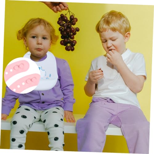 Kisangel 4pcs Silicone Bib Extension Belt, Water Resistant Feeding Baby Extender for Baby Waterproof Water Proof Scarf,Random Color3