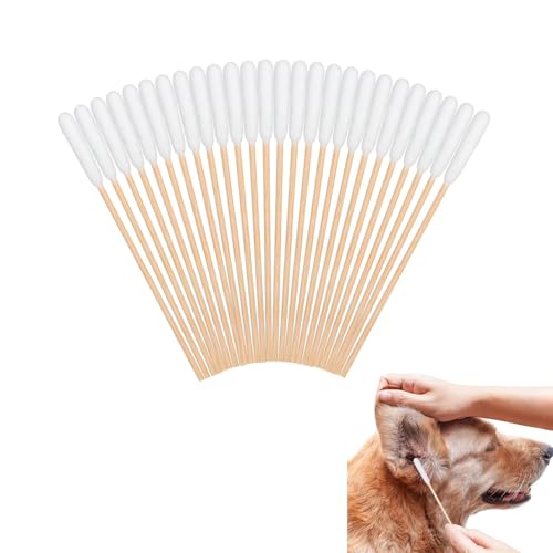 犬用綿棒 長い 耳掃除用綿棒 犬の綿棒 猫 綿棒 ペット用 15cm 50本入り 犬 耳掃除 長い 耳掃除用綿棒 耳のケア用 掃除用綿棒