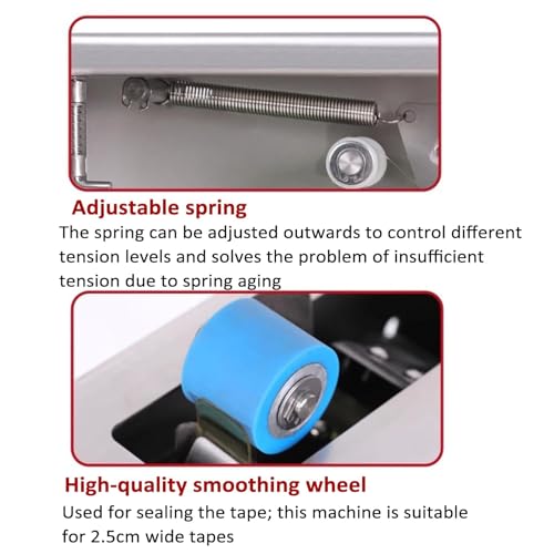 Dispensador manual de cinta con longitud ajustable y cubierta de cuchilla de seguridad 3