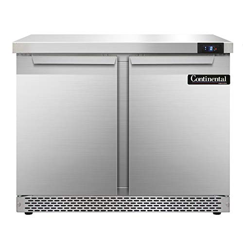 Continental Refrigerator DL1FS-SA Designer Line Single Section Reach In Freezer, Shallow Depth & Stainless Exterior