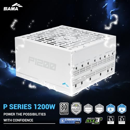 P1200 Alimentatore Completamente Modulare – 1200W 80 Plus Platinum, Compatibile con ATX 3.1 e PCIe 5.1 | Connettore 12V-2x6 per NVIDIA RTX 50/40, Ventola FDB Silenziosa – BIANCO - Alimentatore - Immagine 4