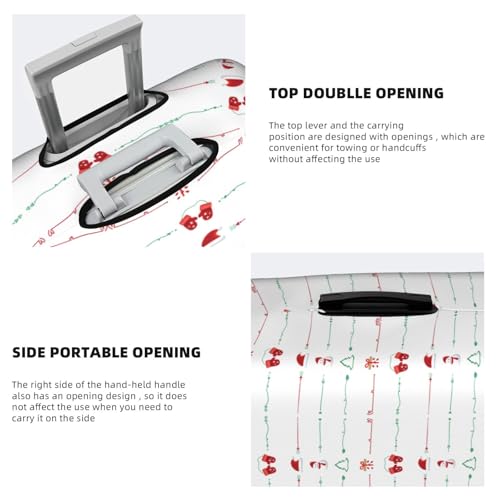 Travel Luggage Cover Christmas Hat Christmas Snowman Christmas Tree Scraf Gifts Fashion Washable Baggage Suitcase Protector Fit For Luggage Small4