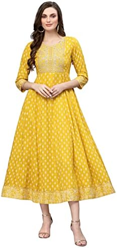 Stylum Women's Rayon Straight Fit Casual Kurta