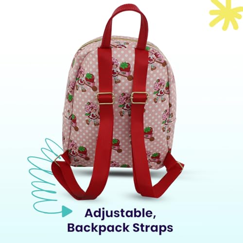 Image of Strawberry Shortcake Womens Mini Pu Leather Backpack - Mini Backpack Purse