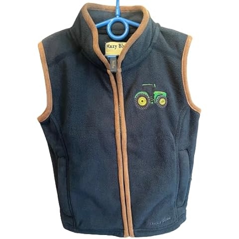 Children’s Full Zip Fleece Gilet with Tractor Design Cover