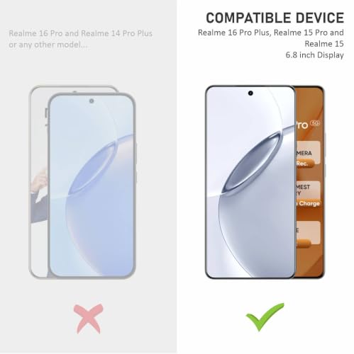 Image of SupCares TPU Unbreakable Membrane Screen Protector for Realme 16 Pro Plus, Realme 15 and Realme 15 Pro (6.8 Inch) With Easy Self Installation Kit | Fingerprint Working | Edge to Edge Coverage