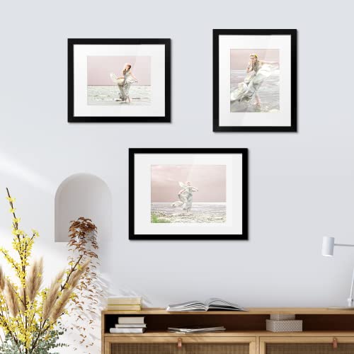 Upsimples 11X14 Picture Frame, Display Pictures 8X10 With Mat Or 11X14 Without Mat, Wall Hanging Photo Frame, Black, 1 Pack #TOP4