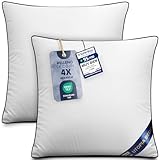 Utopia Bedding Relleno cojín Cojínes para Cama, Cojines Decorativos para sofá (2, Blanco, Unidad de 2 | 40x40 cm)