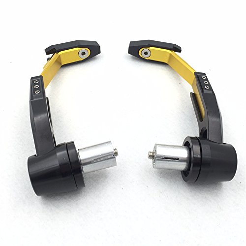 NBX - Longitud ajustable oro negro total CNC 22 mm Protector Proguard System Pro palancas de embrague de freno protección para Harley Dyna Honda CBR VFR CR XR Yamaha FZR YZF Aprilia