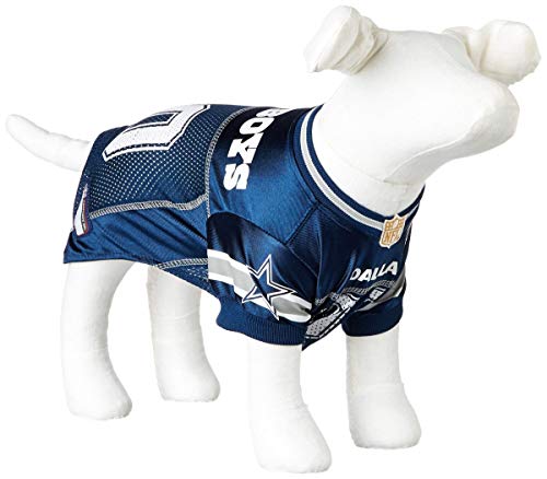 Pets First NFL Dallas Cowboys Dog Jersey Size Medium Football Shirt Costume for Pet Dog Sports T-Shirt NFL Team Clothing for Cats Licensed Pet Apparel Available in 7 Sizes and 32 Teams