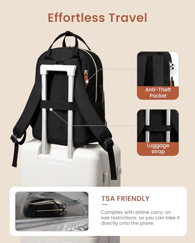 Image of LOVEVOOK Laptop Backpack for Women, Travel Backpacks Work Anti-Theft Bag, Backpack Purse, Conputer bags with USB, Waterproof