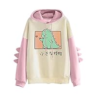 L9WEI Dinosaur Hoodie Sweatshirt for Women Long Sleeve Cute Kawaii Oversized Hoodie Girls Dino Print Long Sleeve Hooded, 02#lilac L9WEI Dinosaur Hoodie Sweatshirt for Women Long Sleeve Cute Kawaii Oversized Hoodie Girls Dino Print Long Sleeve Hooded, 02#lilac
