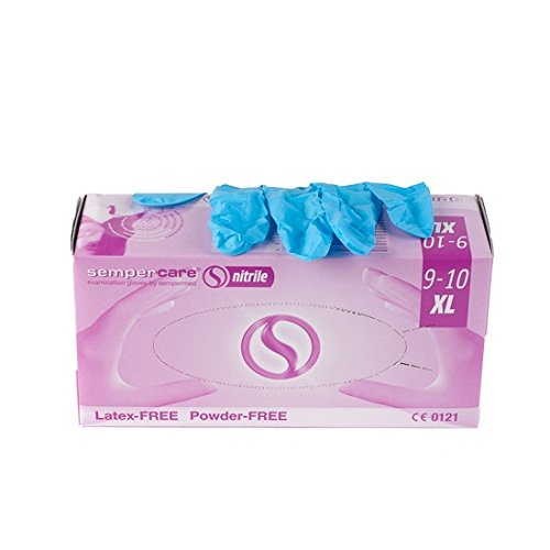 Sempermed G826781639 - Guantes de nitrilo, antiestéril, sin polvo, talla XL, 100 unidades Cover