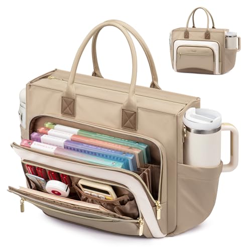 LOVEVOOK Teacher Tote Bag for Women,Laptop bag with Large Cup Holder,Work bag with Accordion File Organizer Pocket,Multi-Pockets Professional Diaper Bag Nurse Bag,Handbag Purse for Work,College,Daily
