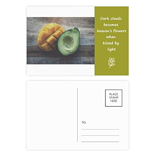 Cartes postales avocat fruits tropicaux DIYthinker lot de 20 à offrir ou pour messages de merci