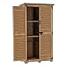 MCombo Gartenschrank Geräteschuppen Werkzeugschrank Outdoor-Schrank Gartenbox 0870 aus Holz Natur, 47 X 87 X 160 cm