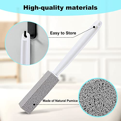 Hongway 4 Pack Pumice Stone For Toilet Cleaning With Extra Long Handle, Pumice Scouring Pad Pumice Stick Cleaner For Cleaning Toilet, Bathtubs, Kitchen Sink, Grill, Household #TOP2