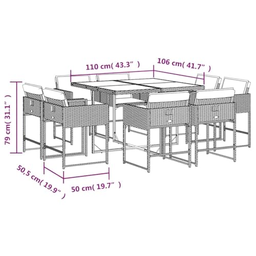Mobilier d'extérieur résistant aux intempéries ensemble table et chaises de jardin
