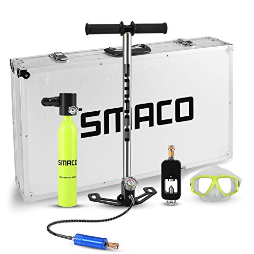SMACO Scuba Diving Tank Equipment, Mini Scuba Dive Cylinder with 5-10 Minutes Capability
