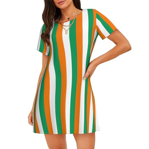 Chemise de nuit Côte d'Ivoire légère à manches courtes pour femme