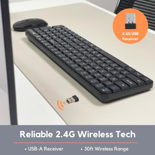 X9 Performance Small Wireless Keyboard, Wireless Keyboard for Laptop or Desktop with Number Pad - Compact Footprint and Comfortable Typing Computer Keyboard Wireless for Windows PC Chromebook Surface