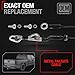 Tailgate Support Cable Set, Rear Left & Right Side - Compatible with 1999-2007 Chevrolet Avalanche Silverado; GMC Sierra; Cadillac Escalade; Hummer H2 - Metal, 15-1/8