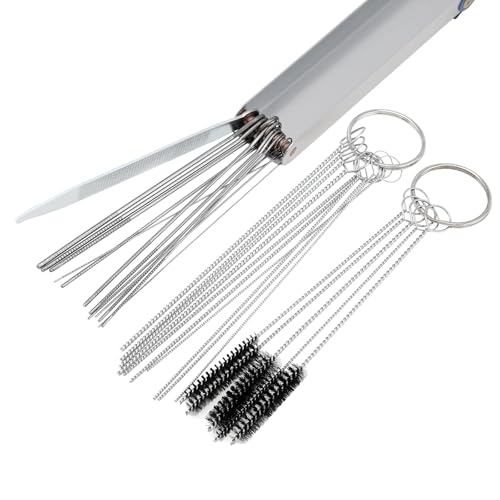 Image of Windance Carburetor Carbon Dirt Jet Cleaner Kit, 1 Sharp Pick, 13 Cleaning Wires Set, 10 Cleaning Needles, 5 Nylon Brushes Tool Kit for Motorcycle ATV Moped Welder Carb Spray Torch Tips