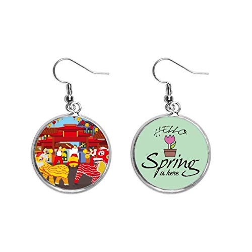 Pendientes de danza de león chino el regalo ideal para año nuevo
