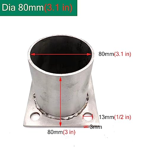 Durable Ground Screws for Fences & Light Posts - 8 Pcs 3" Round Flange, Heavy-Duty, Concrete Compatible, Easy Installation, Secure Your Outdoor Structures