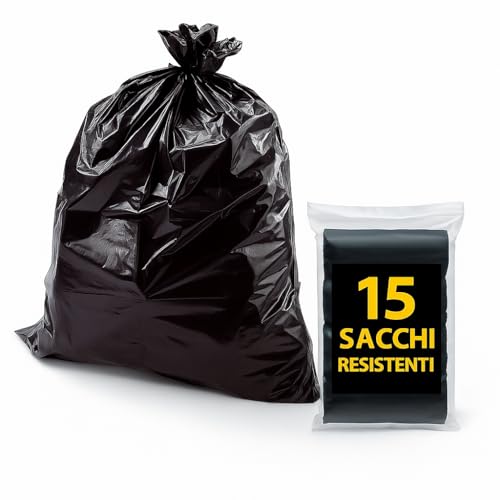 Sacs poubelle et ordures – Résistants extra forts – 90 x 120 cm – Emballage idéal pour usage domestique, restaurants et bureaux – Collection différenciée et déchets volumineux – Lemag srl