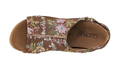 Image of Corkys Footwear Womens Carley Wedges, Featuring Corkys EVA Foam Cushioned Insoles, A 2.5 Inch Heel, Lightweight For All Day Wear, And Hook And Loop Closure