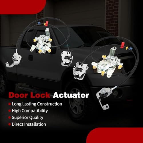 Image of Nakkaa 2Pcs Door Cable Latch Lock Latch Set Upper Rear Left Right Compatible with 250 350 450 550(Fit F Series) 1999-2007 6C3Z28264A01A 6C3Z28264A00A Driver Passenger Side Door Lock Actuator