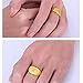 Imagen de YANRR Latón de Anillos de los Hombres Chapado en Oro Amarillo de 24K Anillos Anillo Suerte de Hombres