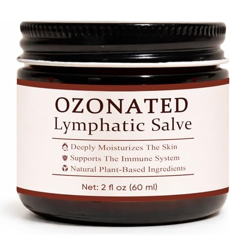 TAWODIUM Ozonated Lymphatic Salve Ozonated Oil Face & Body Cream Lymphatic Drainage Cream with Essential Oils Reduces Redness Smoothes Skin Deeply Moisturizes Fade Fine Lines (1)