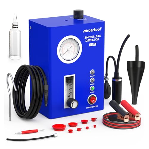 PLAYOCCAR Automobiler Rauchmaschinen, EVAP-Rauch-Durchlass-Detektor mit eingebauter Luftpumpe, Drucksensor für Rohrsysteme, Kraftstoff-Durchfluss, 12-Volt-Vakuum-Diagnose-Prüfgerät für alle Autos