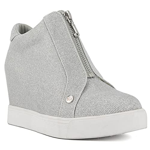 Image of Juicy Couture Women's Platform Wedge Sneakers High-Top Shoes-Journey