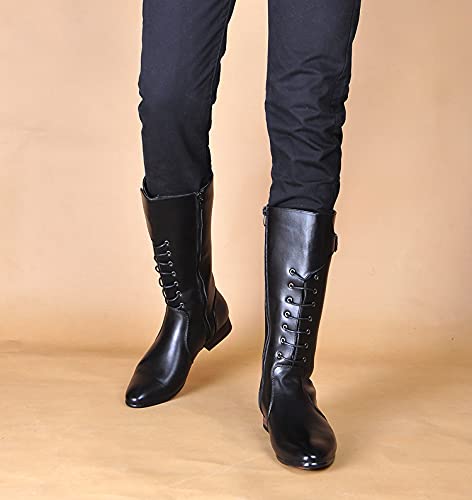 Amazon | 乗馬用品 乗馬ブーツ 合成皮革 ブーツ 長靴 ロングブーツ